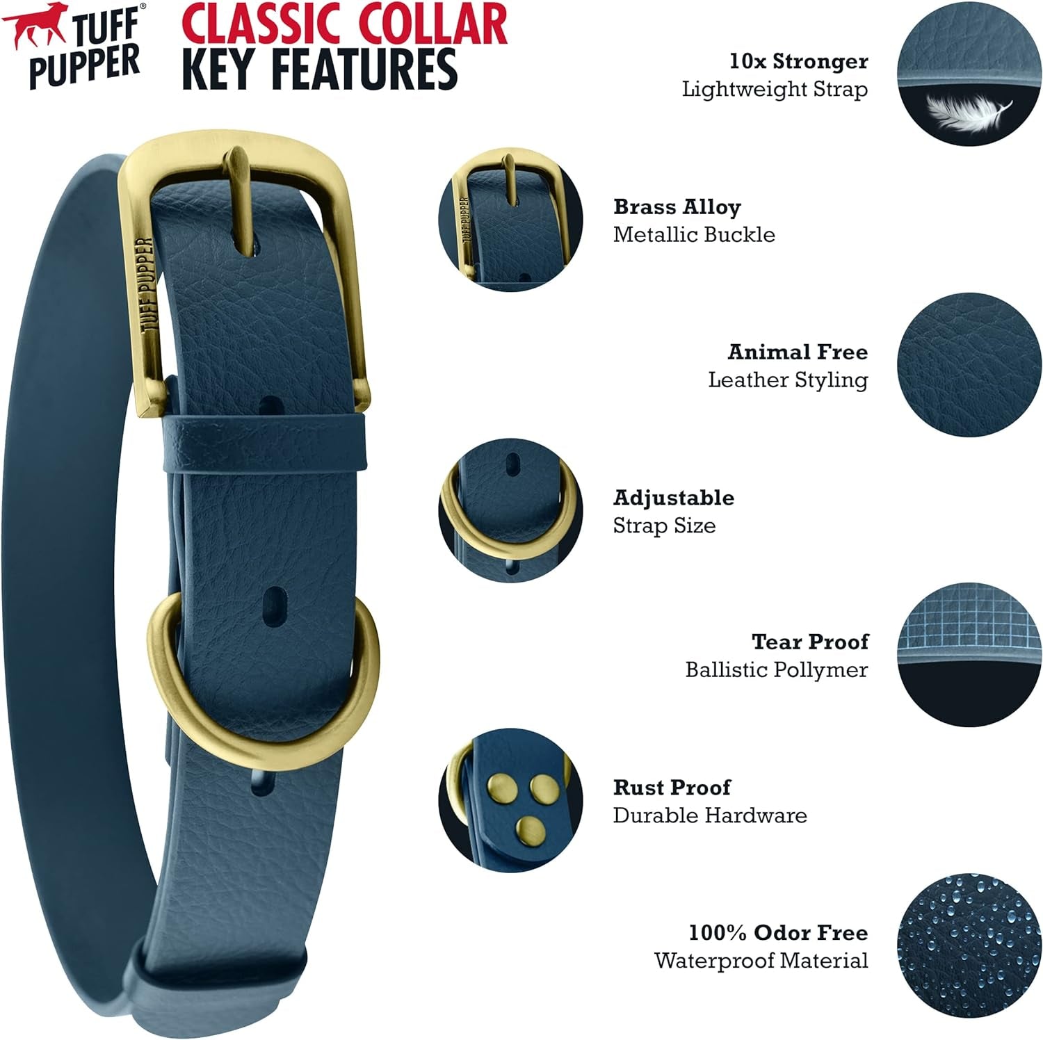 Unleash Adventure with 's Indestructible Dog Collar! 💪🐾 10X Stronger than Leather, Waterproof & Odor-Proof! 🐶🌊✨ #TuffPupper #DogLife