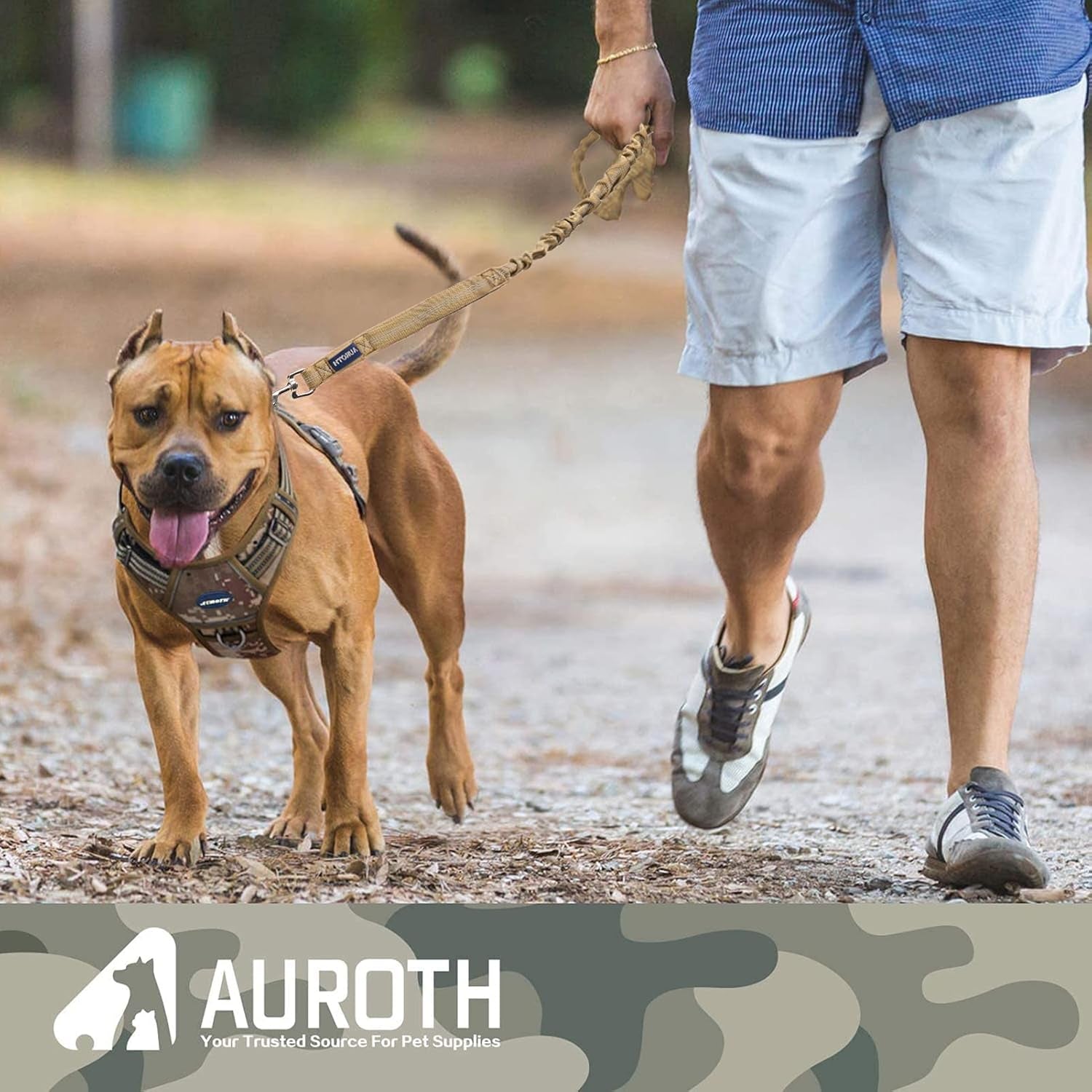 Get Ready for Adventure! 🐾 Check Out the  Heavy Duty Bungee Dog Leash - Perfect for Large Breeds! 🚀 No Pull, Shock Absorption & Padded Comfort! 🌟 Choose 4.5FT or 6FT! Army Yellow Style! 🐶✨